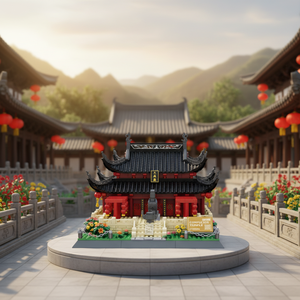 Bloques de Construcción de Plástico ABS de Partículas Pequeñas Compatibles con el Templo de Confucio de Nanjing, Jiangsu, Wangge, Adornos para Niños - Product Image 6