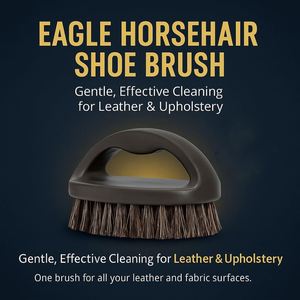 Cepillo de Detalle para Calzado de Cuero con Cerdas Largas de Pelo de Caballo y Cepillo de Limpieza de Silicona Ecológico - Product Image 4