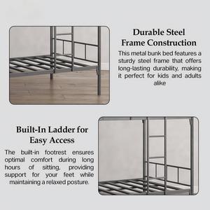 Beliche de Ferro Barato para Dormitório, Beliche Duplo Moderno, Beliche de <span class=keywords><strong>Metal</strong></span> para Quarto, Beliche de <span class=keywords><strong>Metal</strong></span> para Apartamento, Beliche de Ferro Personalizado, Beliche Elevado de Ferro - Product Image 4