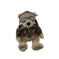 Jouets en peluche super doux brodés sur mesure, animaux en peluche mignons, mascottes d'aviation, pilotes en peluche, astronautes en peluche, peluches anti-stress