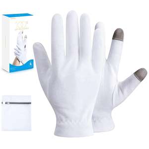 Vente en gros écran tactile de haute qualité <span class=keywords><strong>Spa</strong></span> cosmétiques hydratants et blanchissants pour les mains gants en coton blanc pur pour l'eczéma - Product Image 3