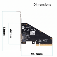 Carte adaptatrice interne PCIe 4.0 X8 vers SlimSAS (SFF-8654) simple en stock