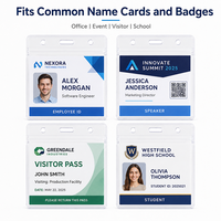 Porta Tarjetas de Identificación de PVC Transparente, Funda Vertical para Tarjetas de Nombre, Porta Pasos para Conferencias y Eventos, Protector de Tarjetas de Visita, Venta al Por Mayor