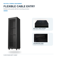 Armoire de serveur OEM & ODM 42U, armoire réseau, armoire de serveur avec système de refroidissement