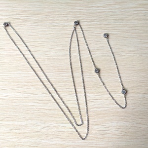 Collier long en acier inoxydable plaqué or MECYLIFE, zircone cubique, élégant, pour femmes, collier de dos - Product Image 5