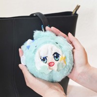 Sac écologique personnalisé à faible MOQ avec peluches pour figurines de dessins animés promotionnelles, porte-clés en peluche avec sac de courses pliable