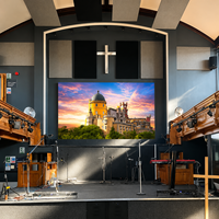 Écran LED d'intérieur P1.86, grand écran, alimentation double redondante, surveillance à distance intelligente, mur vidéo LED pour salle d'église