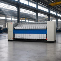 Repasseuse industrielle électrique à plat de 2 m en acier inoxydable pour usage commercial, idéale pour les draps de lit et les housses de couette d'hôtel