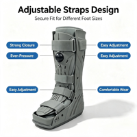 Botte orthopédique Aircast personnalisée, directement de l'usine, avec chambre à air gonflable, coque fine et semelle compensée, pour la récupération des entorses et fractures de la cheville