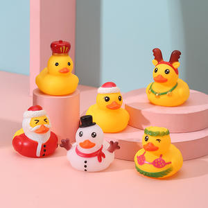 Nouveauté 2025 – Cadeau de Noël – <span class=keywords><strong>Jouet</strong></span> en plastique – Canard en caoutchouc pour baignoire – Canard qui couine – Décoration de la maison – Idée de Noël - Product Image 2