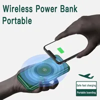 Chargeur sans fil ultra-fin OEM 20000 mAh avec câble intégré, chargeur rapide pour téléphone