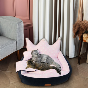 2024 Offre Spéciale écologique lavable <span class=keywords><strong>chien</strong></span>/chat nid lit <span class=keywords><strong>Super</strong></span> doux bleu canapés Durable hiver chaud chauffage caractéristique solide motif - Product Image 1