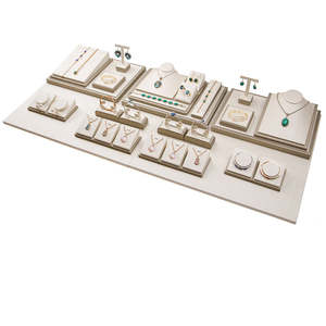 Custom <b>Size</b> Color Jewelry Display Set Combo High Quality PU Leather for Jewelry Display Bracelet Holder <b>Ring</b> Holder - Product Image 1