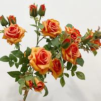 Roses artificielles colorées, décoration de salon, arrangement floral, bouquet décoratif pour table basse, décoration de bureau et de maison