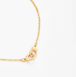 उच्च गुणवत्ता महिलाओं के गहने सोना मढ़वाया स्टेनलेस स्टील धातु मिठाइयां श्रृंखला नकली घर गिरफ्तारी कंगन - Product Image 5