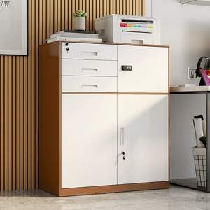Armoire de classement à cinq tiroirs, 5 niveaux, en métal, pour bureau, avec serrure, durable, de type vertical, de forme rectangulaire - Product Image 4