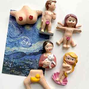 Aimants de réfrigérateur en résine amusants représentant des tableaux célèbres du monde : Mona Lisa, Van Gogh, Le Cri – Aimants décoratifs personnalisés - Product Image 3