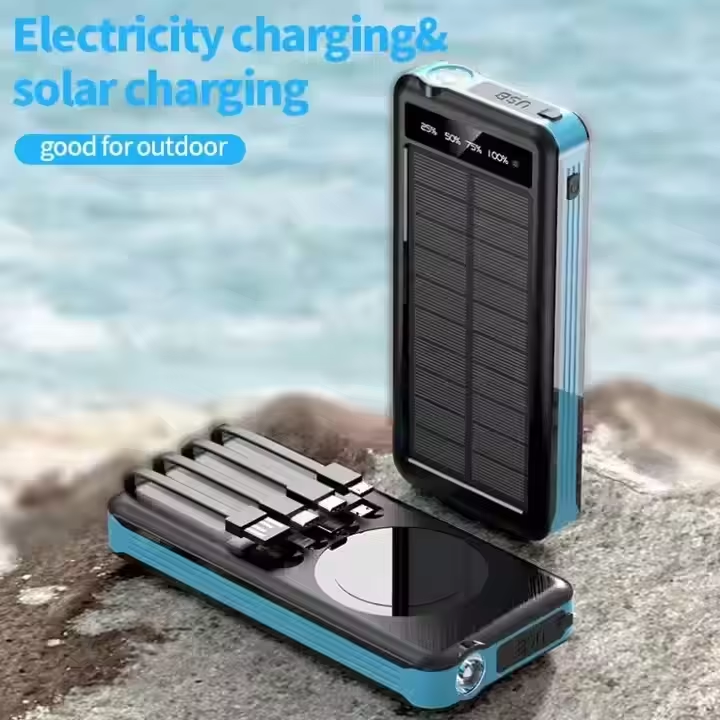 POWERBANK CON PANEL SOLAR 4 EN 1 10000MAH