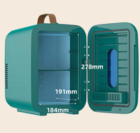 Pendingin & Pemanas Listrik Portabel dengan Pintu Kaca, Kulkas Mini Mobil Termoelektrik 12V DC 10 Liter untuk Berkemah