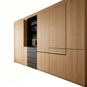 Buffet moderne modulaire en bois, sans poignées, du sol au plafond, pour le rangement dans la chambre et la <span class=keywords><strong>salle</strong></span> <span class=keywords><strong>à</strong></span> <span class=keywords><strong>manger</strong></span> - Product Image 2