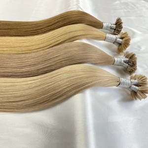 Wholesale Keratin <b>U</b> Tip Hair Extensions Remy Human Hair Pre Bonded <b>Nail</b> Tip Hair Extensions Salon Use Factory Direct Supply - Product Image 3