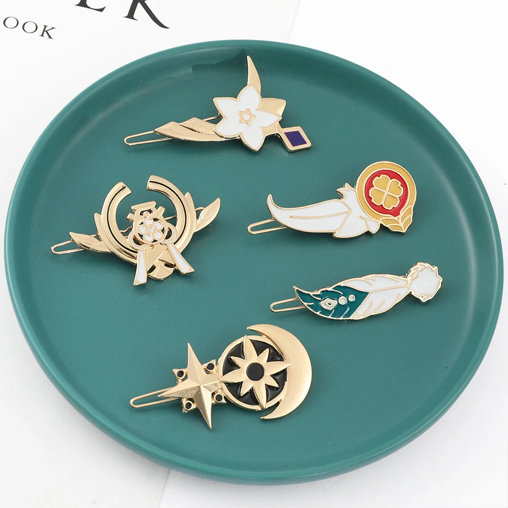 Корейские заколки в форме рыбьего хвоста, значок глаза Бога, женская заколка для волос из сплава, аксессуары для волос