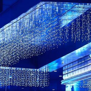 Guirnalda de Luces <span class=keywords><strong>LED</strong></span> de Cobre a Prueba de Agua para Fiestas, Guirnalda de Luces de Hielo, Luz Blanca Cálida, Luces de Hadas para Exteriores, Iluminación Navideña para Paisajes - Product Image 4