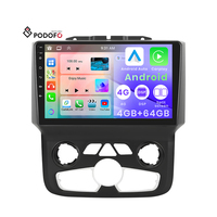 Podofo 2 Din Android Autoradio 4 + 64G 9 pouces sans fil Carplay Android Auto Pour Dodge Ram 2013-2019 IPS DSP WIFI RDS Vente en gros