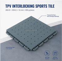Revêtement de sol pour terrain de basketball en matériau TPV, 12 couleurs standard, taux de rebond de balle de 96 %, design panoramique, utilisation en extérieur/intérieur, personnalisable