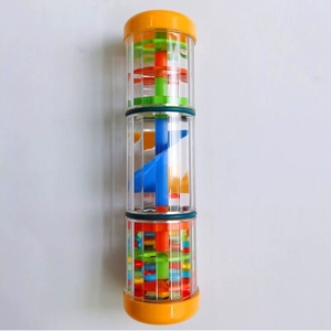 Wooden Orff Percussion Kit Children Musical Instrument Rain Stick Cartoon Hand <b>Drum</b> Preschool Rhythm Learning Teaching Aids - Product Image 2