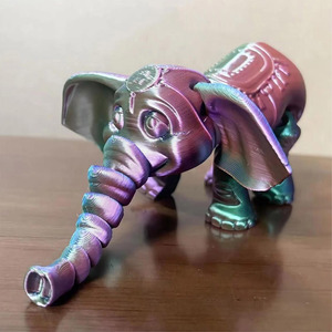 3D Printed <b>Elephant</b> Toy with Movable Joints DIY <b>Decorative</b> Ornaments for Kids Adults Colorful Plastic 3D Toys - Product Image 4