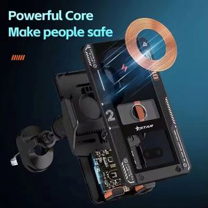 Support de téléphone de voiture automatique à <span class=keywords><strong>induction</strong></span> infrarouge transparent de style cyberpunk T8, <span class=keywords><strong>chargeur</strong></span> sans fil pour téléphone portable - Product Image 2