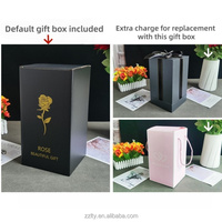 ZZLTY Prix d'usine, roses artificielles en feuille d'or faites à la main, fleurs préservées, cadeaux pour la Saint-Valentin, la fête des mères, Noël, le Nouvel An