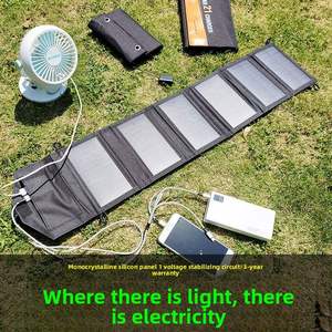 Panneau solaire monocristallin en silicium, chargeur de téléphone portable pliable portable d'extérieur à tension stabilisée, charge rapide - Product Image 5
