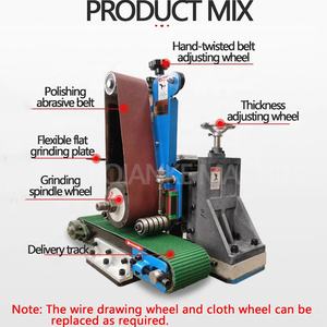 En stock : Petite machine de blocage, Courroies de transmission, Ponceuse, Polisseuse métallique à deux têtes, Rectifieuse de surfaces planes, Décapante de rouille - Product Image 2