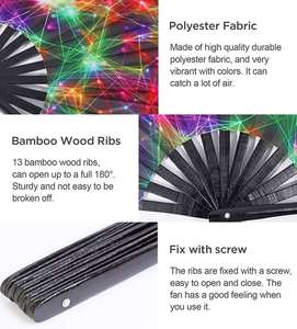 Custom Printed Logo Folding <b>Hand</b> <b>Fan</b> Wedding Bamboo <b>Hand</b> Held <b>Fan</b> - Product Image 3