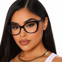 Gafas TR90 Ojo de Gato Grandes con Protección Anti Luz Azul para Mujer 2026, Monturas Ópticas con Lentes Transparentes, Gafas de Diseño para Dama