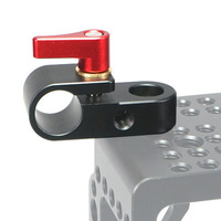 Soporte de riel de 15 mm con abrazadera, soporte de varilla de un solo orificio, placa de liberación rápida DSLR, mango de jaula, accesorios para sistema de extensión de varilla de rig de cámaras