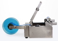 MT50 Mini étiqueteuse de bouteilles manuelle de bureau Étiqueteuse semi-automatique d'autocollants pour petites bouteilles alimentaires État neuf