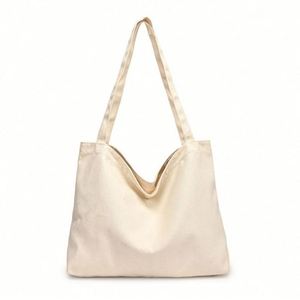Wholesale Blank Travel Shopping <b>Bags</b> Custom Logo Two Handle <b>Large</b> Capacity Canvas Tote <b>Bag</b> - Product Image 1