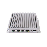 Harga Murah Win 10 11 Server tertanam Linux Router 4 Dual Lan X86 Intel Celeron J4125 J4105 industri tanpa kipas Pc Mini