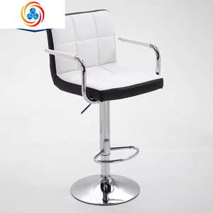 Silla de Bar Giratoria Moderna de Hierro Blanco para Hogar, Bar y Sala de Estar - Product Image 3