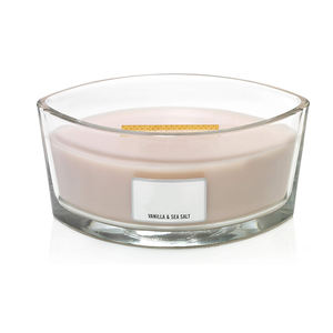 Vaso transparente de lujo, vela perfumada de vainilla y sal marina, fragancia de lujo, logotipo personalizado, cera de soja, vela de mecha de madera - Product Image 1