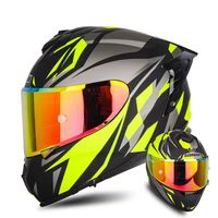 Nouveau casque de moto élégant, double visière panoramique, unisexe, casque de sécurité pour toutes les saisons