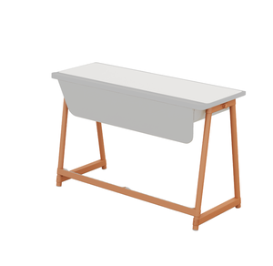 Vente directe d'usine, nouveau design, mobilier scolaire de haute qualité multicolore avec cloison, bureau scolaire double en MDF + acier - Product Image 4