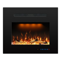 Inserto de calentador de chimenea eléctrico moderno Luxstar de 25 pulgadas con ajuste de temperatura de control táctil para uso doméstico o hotelero