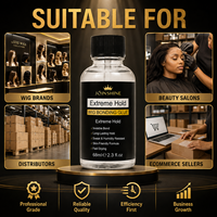 Fournisseur en gros de colle transparente pour perruques avec formule résistante à la transpiration et séchage rapide pour les distributeurs de produits de beauté