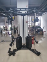 Máquina de Poleas Multifuncional Todo en Uno con Cable de Acero para Gimnasio en Casa o Comercial, con Pila de Pesas de 70 kg