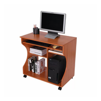 Bureau d'ordinateur moderne, table d'étude et d'écriture, mobilier de bureau en panneau de particules mélaminé, poste de travail en bois