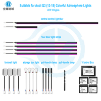 Éclairage d'ambiance LED ciel étoilé 64 couleurs RGB contrôlé par application pour Audi A6/RS6 (C7) 19+, décoration intérieure de voiture